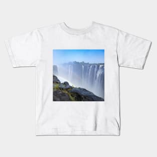 SCENERY 26 - Rainbow Waterfall Valley Nature Landscape Kids T-Shirt